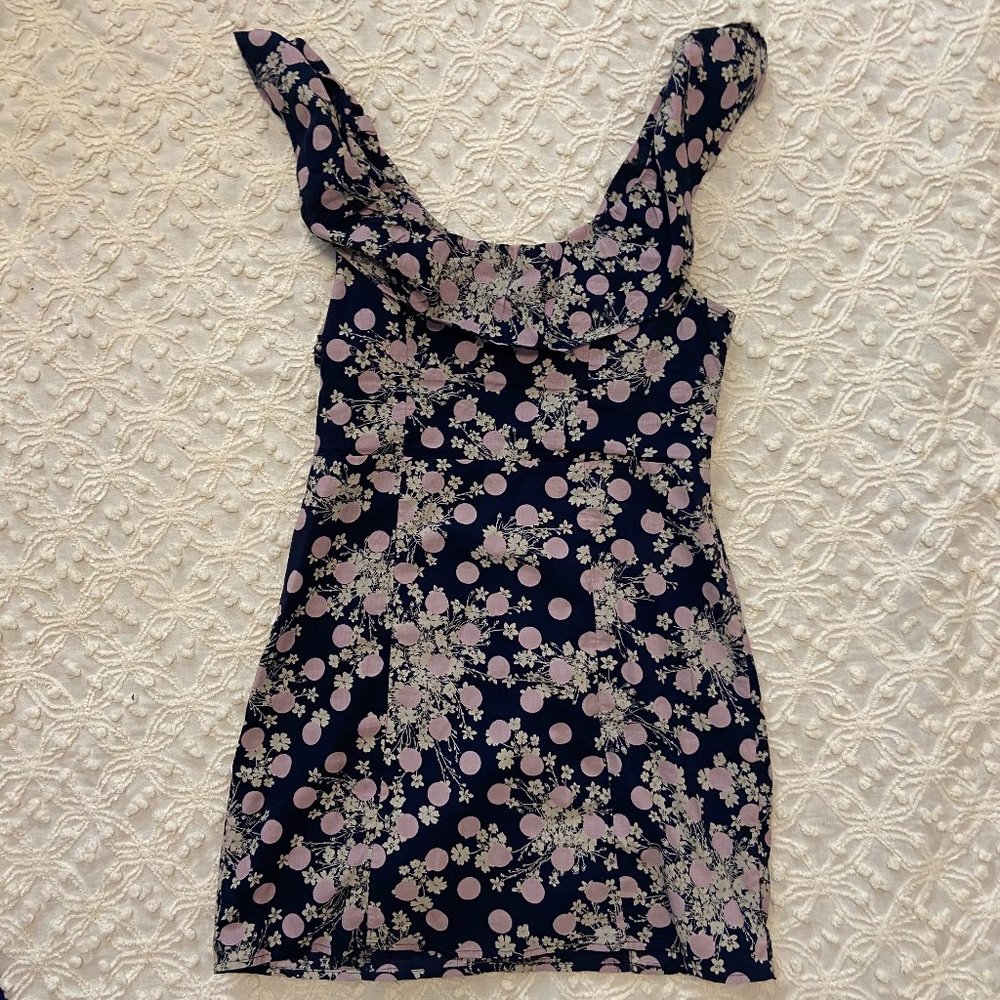 Free People blue floral mini dress